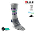 Injinji - 【injinji】Trail野跑避震吸排五趾中筒襪FX (石墨灰) - NAA3792 | 吸濕排汗 厚底防震 防腳底水泡 推薦鐵人襪