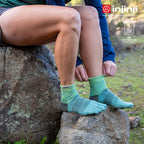 Injinji - 【injinji】女 Trail野跑避震吸排五趾短襪 (嫩芽綠) - WAA3843 | 厚底防震 運動員推薦 吸濕排汗 五趾襪