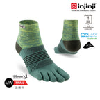 Injinji - 【injinji】女 Trail野跑避震吸排五趾短襪 (嫩芽綠) - WAA3843 | 厚底防震 運動員推薦 吸濕排汗 五趾襪