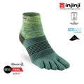 Injinji - 【injinji】女 Trail野跑避震吸排五趾短襪 (嫩芽綠) - WAA3843 | 厚底防震 運動員推薦 吸濕排汗 五趾襪