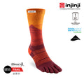 Injinji - 【injinji】女 Trail野跑避震吸排五趾中筒襪FX (夕陽) - WAA3916 | 吸濕排汗 厚底防震 防腳底水泡 推薦女襪