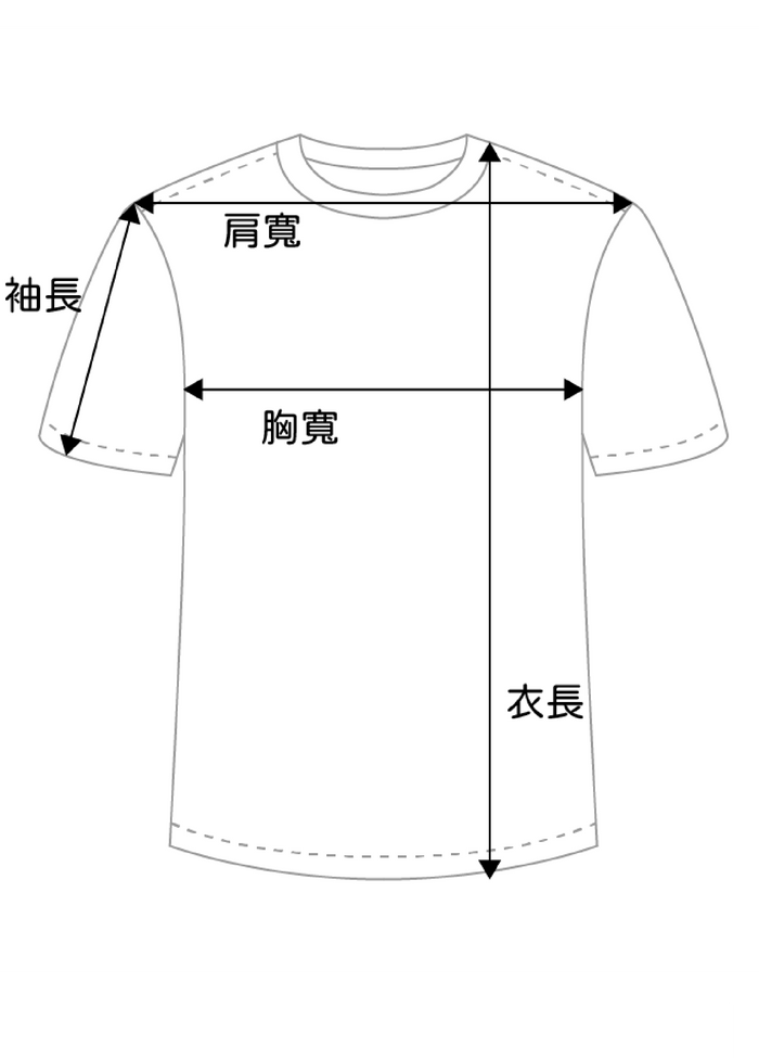 ARZS 路跑衣通用版型 丈量參考圖