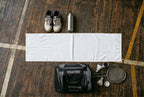 Blank custom sublimation sports towel template 100x30cm on gym floor